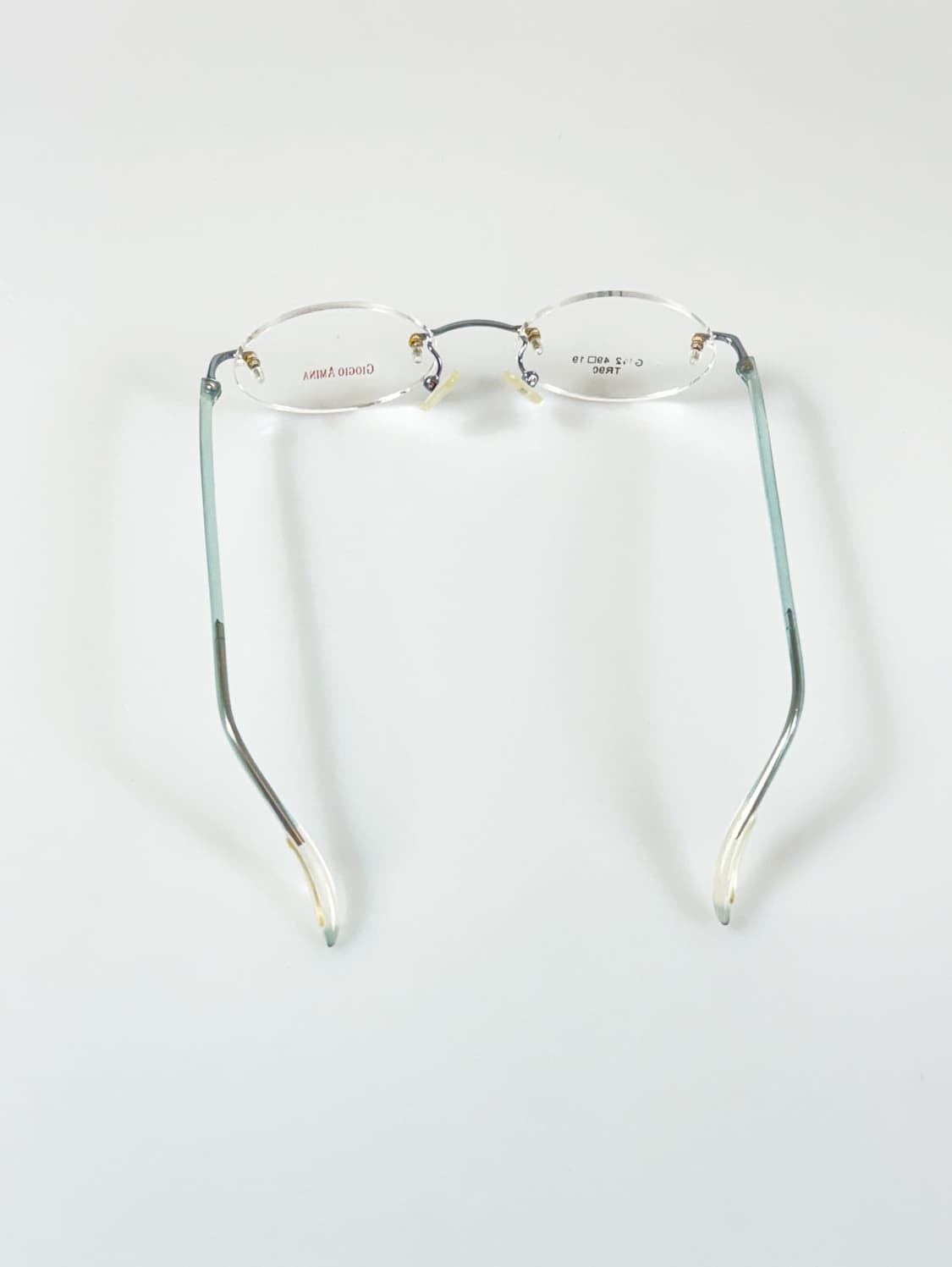 90s GIOGIO AMINA 무테 와이드 라운드 빈티지 안경 상품이미지5