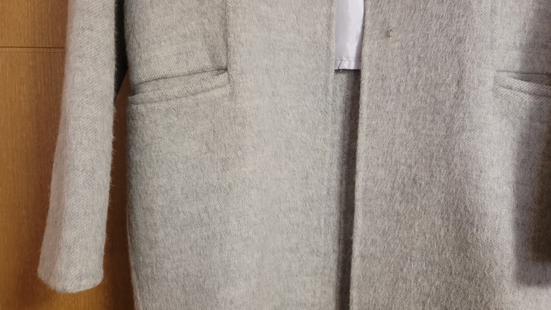 SISLEY |  그레이 롱코트 55 | (모81,알파카19) 상품이미지6