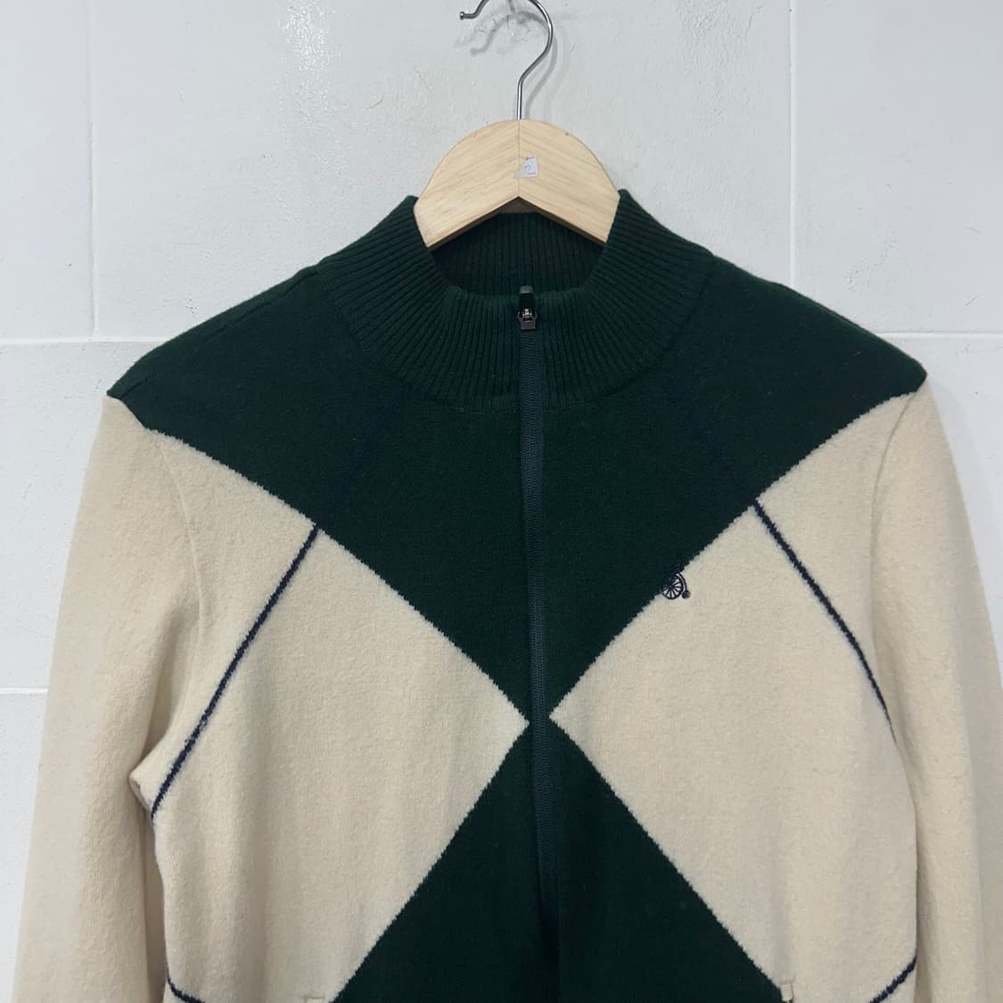 빈폴 아가일 니트 집업가디건 상품이미지2