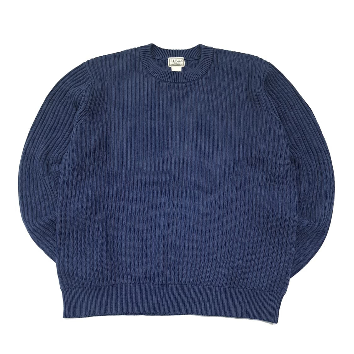 CL101 L 엘엘빈 네이비 리브드 크루넥 니트 상품이미지1