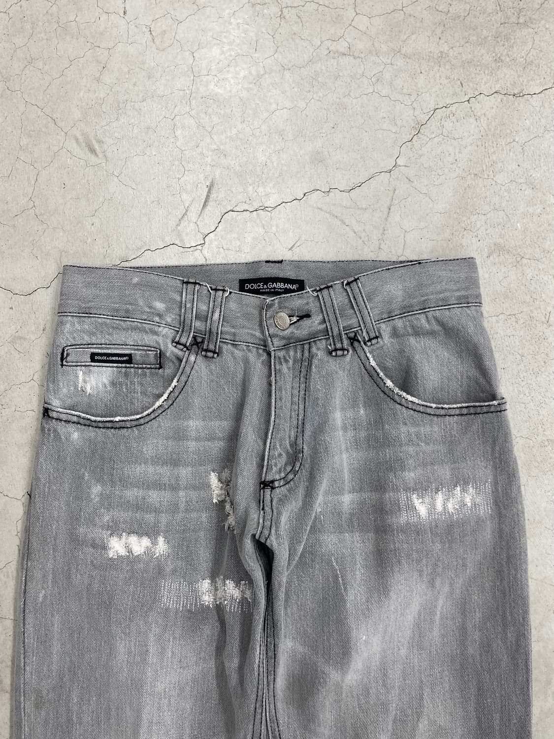 돌체앤가바나 카프 헤어 디스트레스드 팬츠 상품이미지5