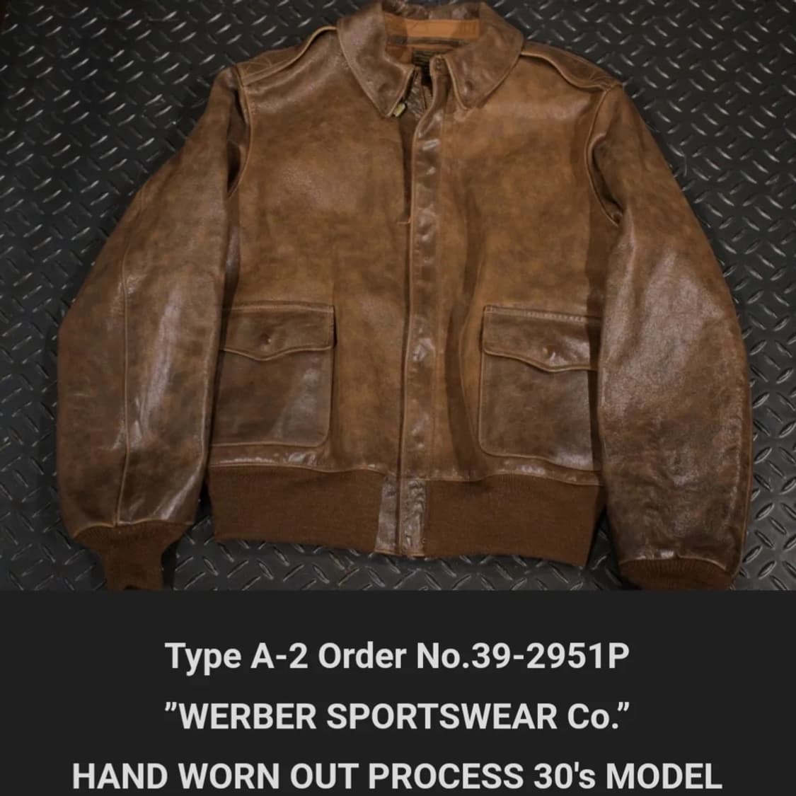 버즈릭슨 A-2 Werber Sportswear 실명복각 38sz 상품이미지9