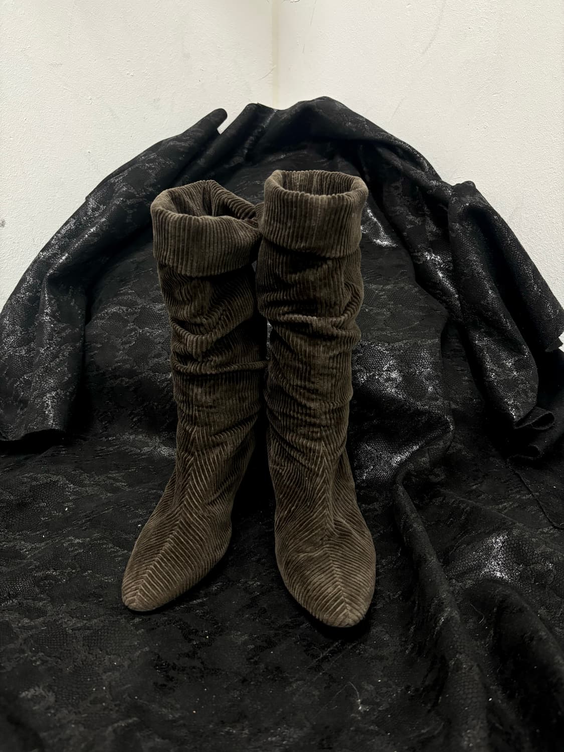 “Vintage” Y2K Mood Brown Suede Shoes 상품이미지2