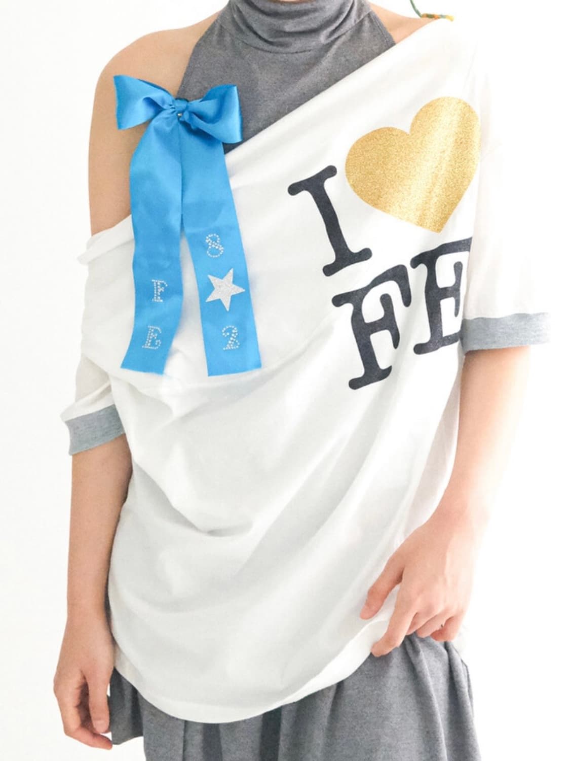 샵페어리 cowl neck button t-shirt (ivory) 상품이미지3
