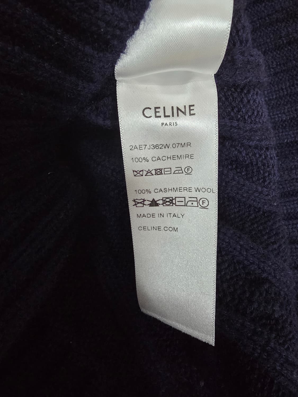 셀린느 캐시미어 네이비 케이블 가디건 xs 여자용!!! 상품이미지6