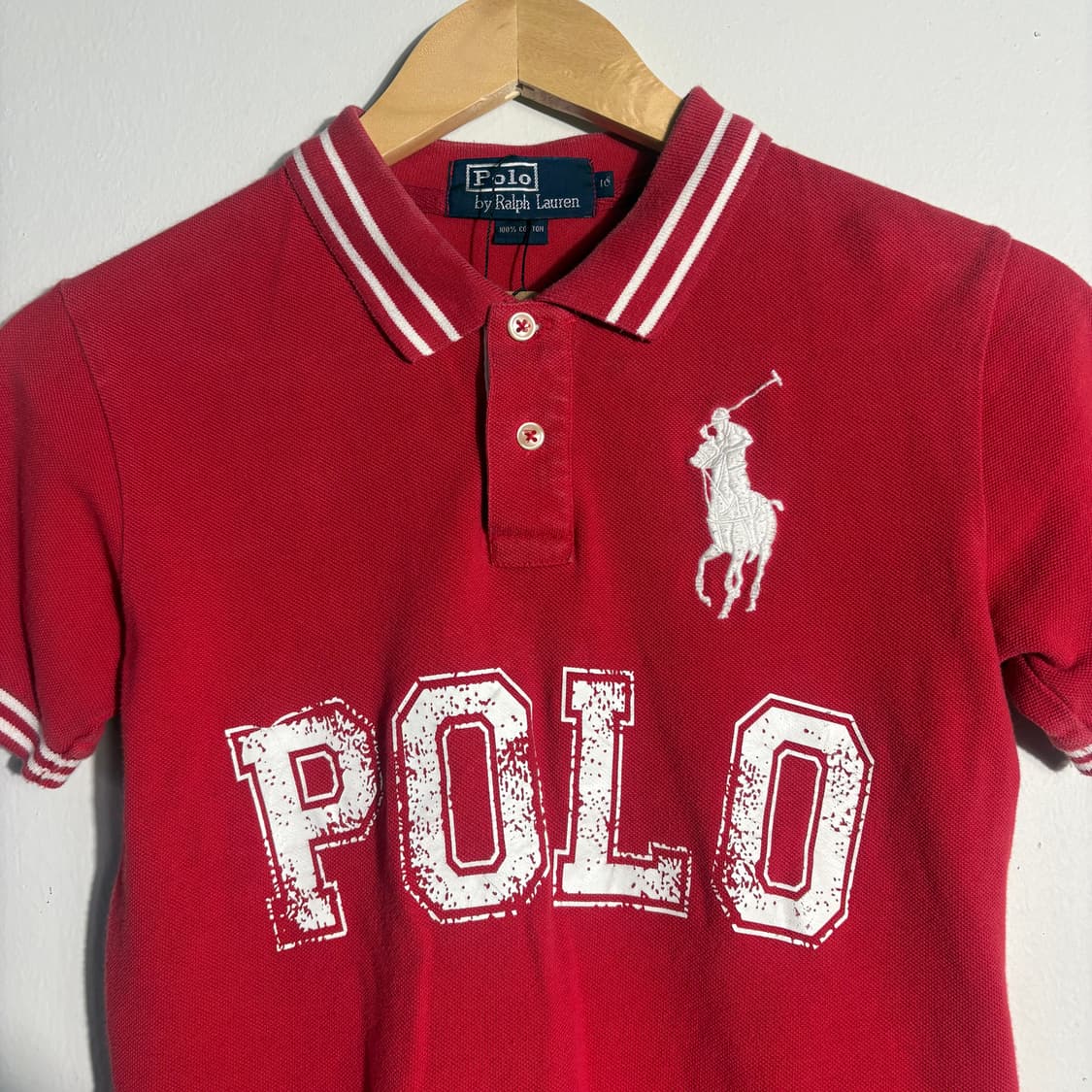 폴로랄프로렌 레드 빅로고 반팔 카라티 (무료배송) 상품이미지2