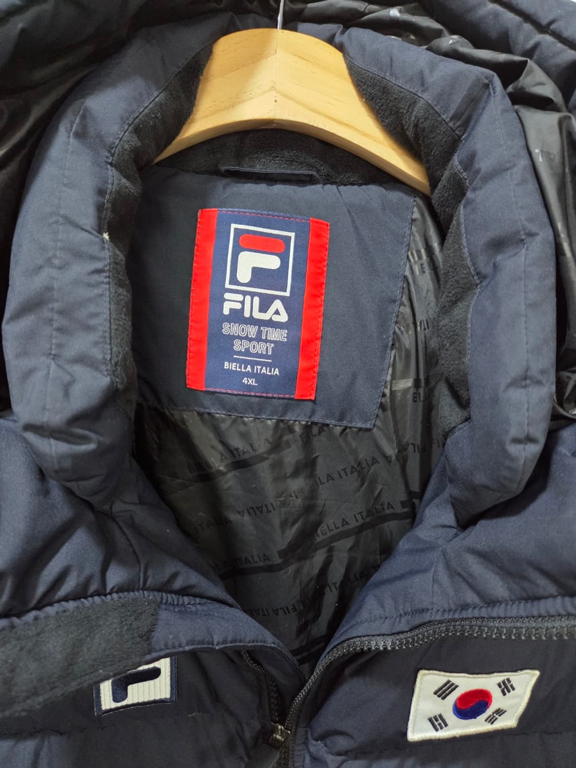 [M.05] 휠라 FILA 국대 KOREA 네이비 패딩 4XL 상품이미지2