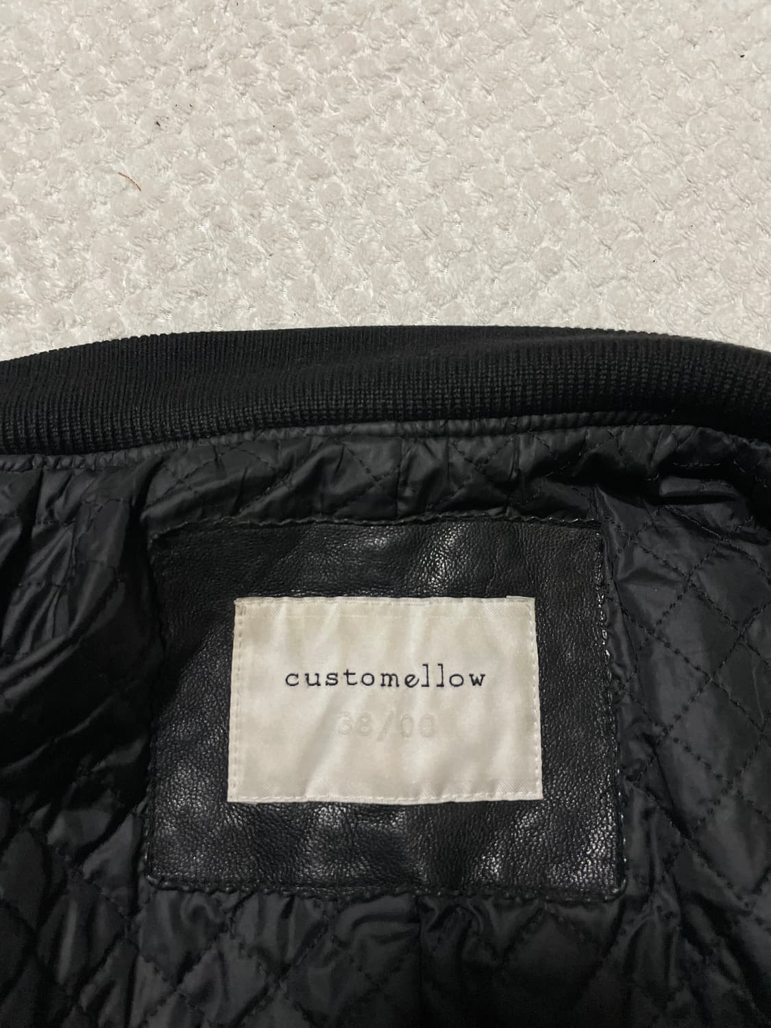 커스텀 멜로우 웨스턴 무드 염소가죽 절개 레더 블루종 자켓 상품이미지6