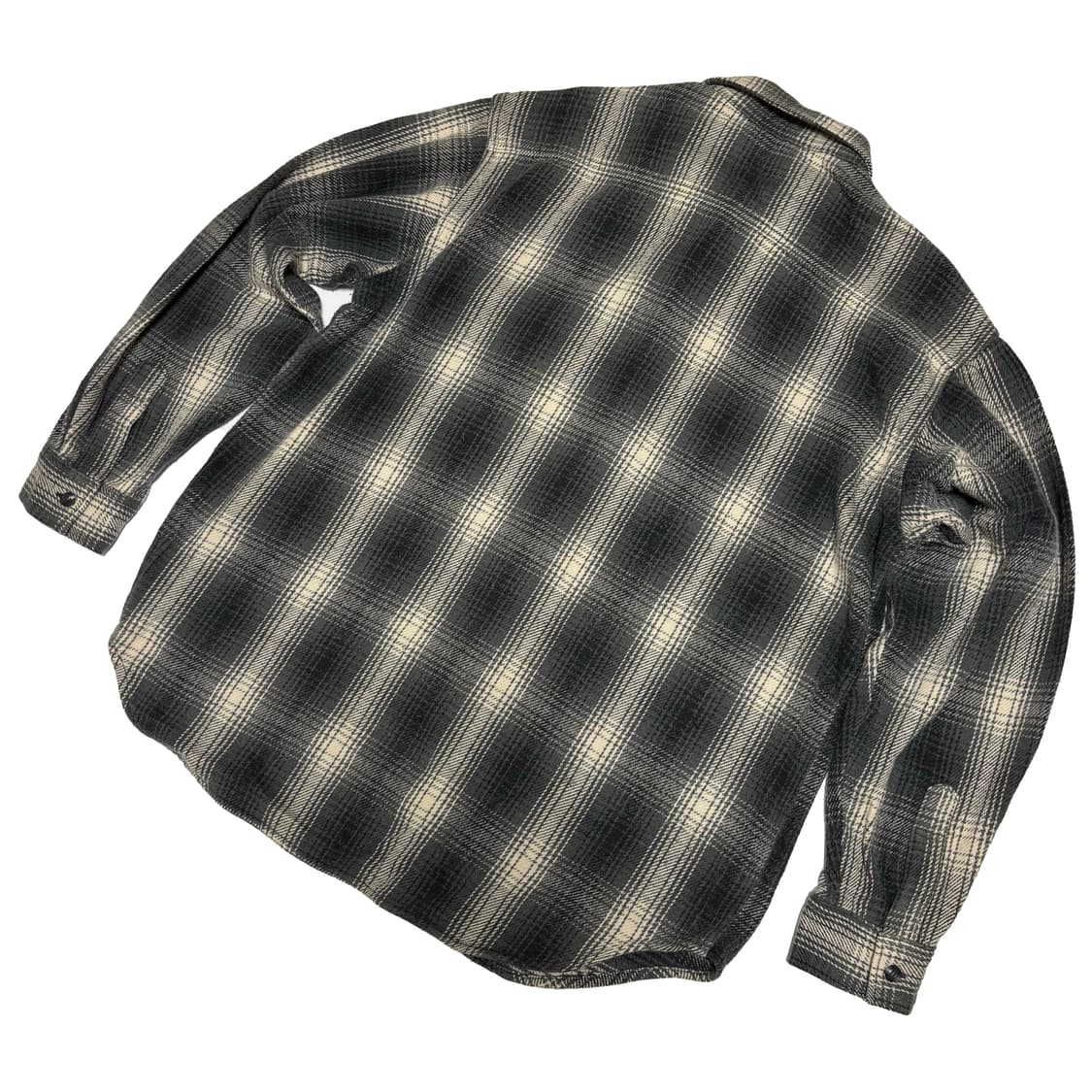 BLUE WAY 옴브레 체크 헤비 플란넬 셔츠 상품이미지4