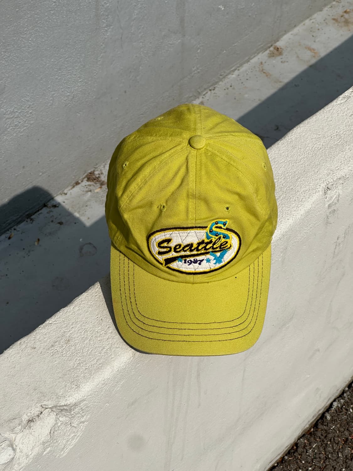 [M-L] 크리스찬 다니엘 시애틀 옐로우 캐주얼 볼캡 모자 상품이미지1