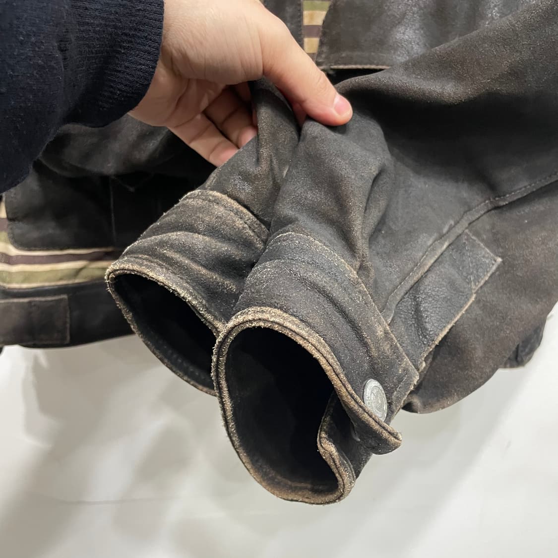 90s 할리 데이비슨 트라이벌 패턴 가죽자켓 상품이미지6