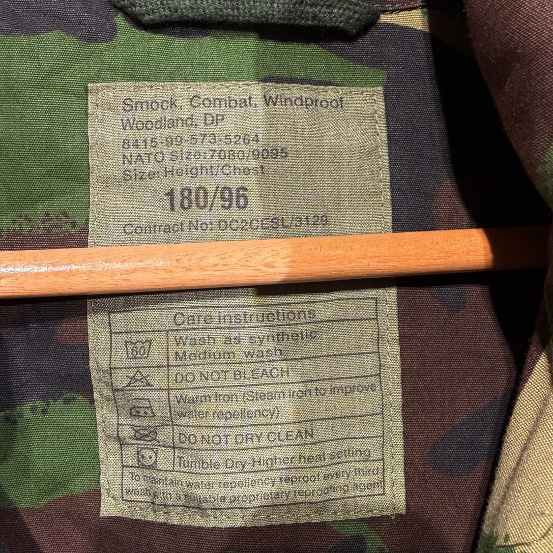 영국군 DPM 스목 컴뱃 윈드 파카 자켓 XL 상품이미지4