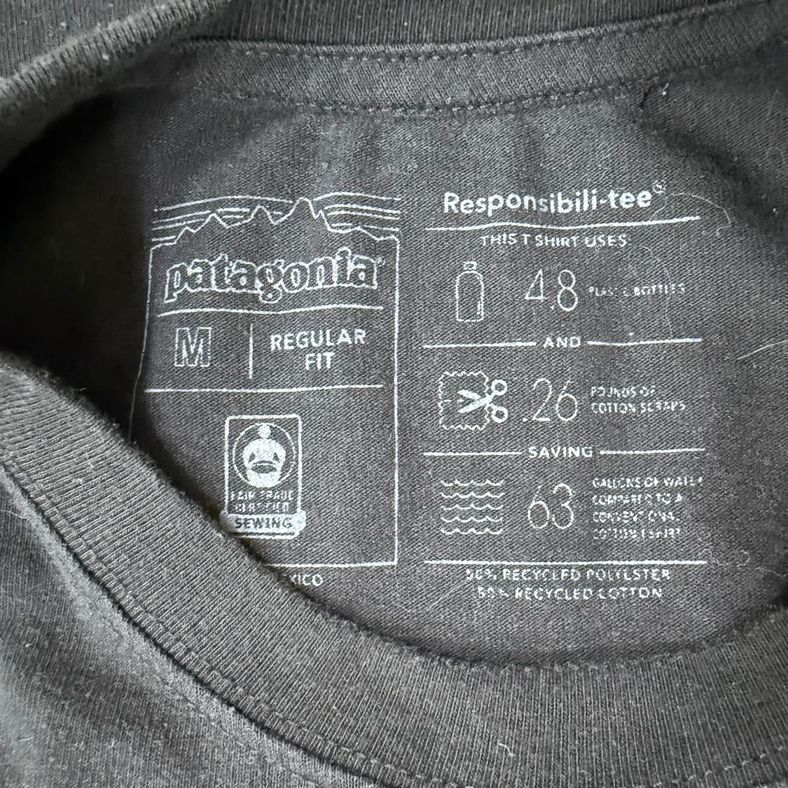 M 파타고니아 빅로고 반팔 티셔츠 0319T 상품이미지3