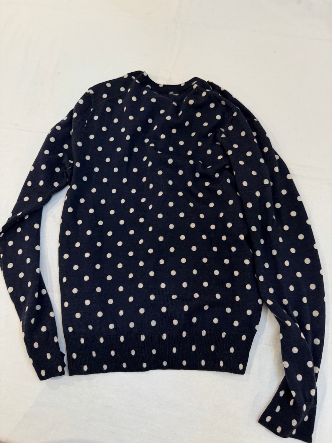 꼼데가르송 플레이 폴카닷 땡땡이 울 가디건 딥 네이비 상품이미지3