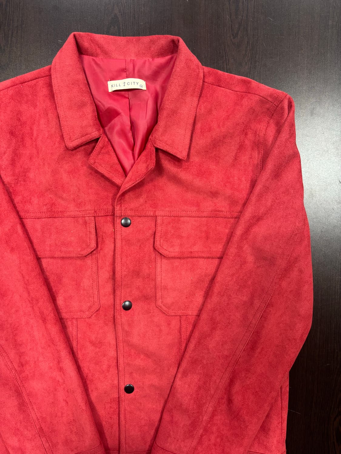 킬시티 스웨이드 레드 자켓 상품이미지2