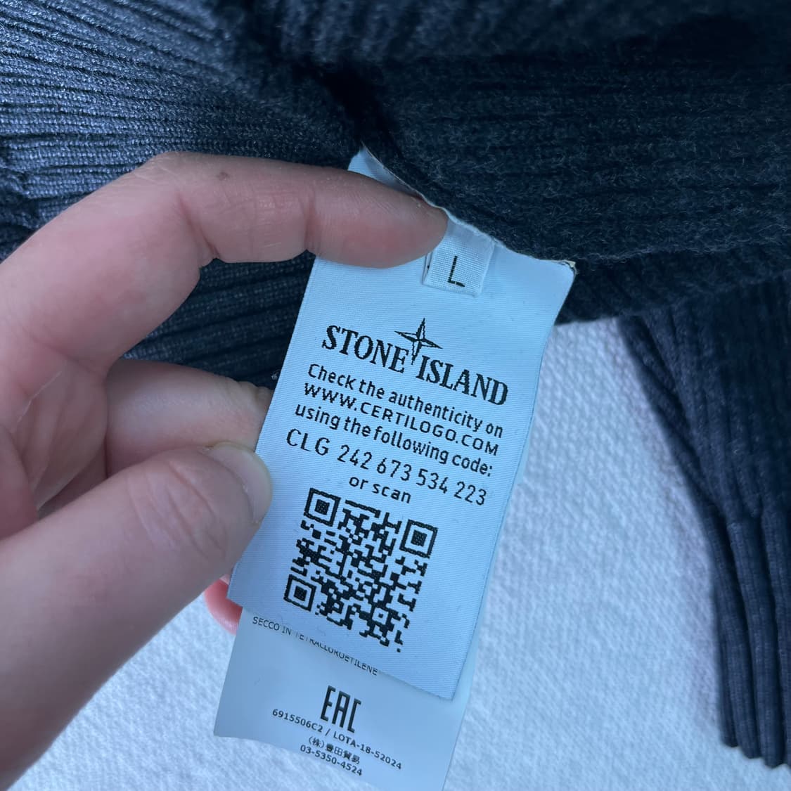 95 스톤아일랜드 머슬핏 크루넥 골지 울 니트 상품이미지4