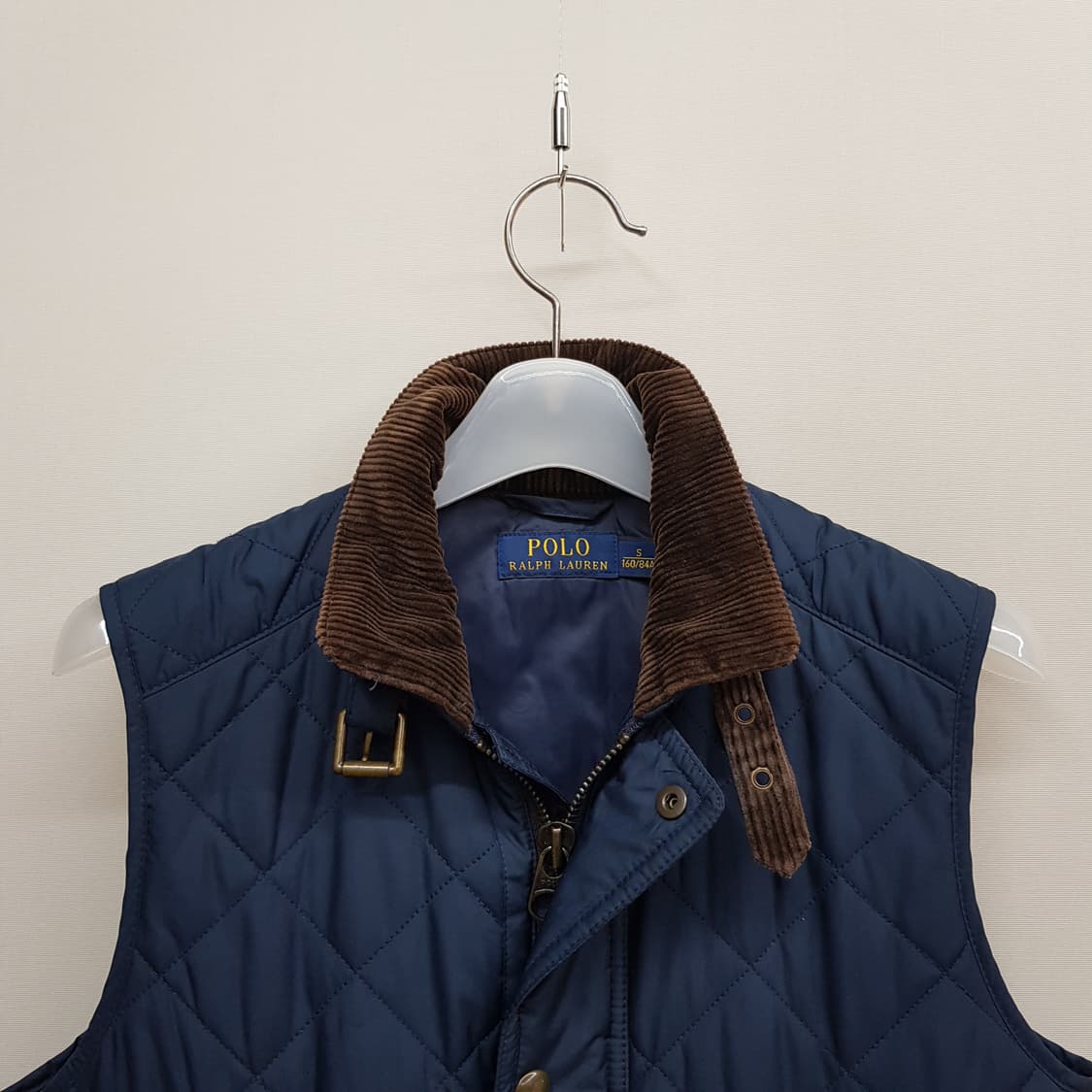 폴로 랄프로렌 코듀로이 카라  퀼팅 패딩 베스트  s사이즈  남여공용 상품이미지3