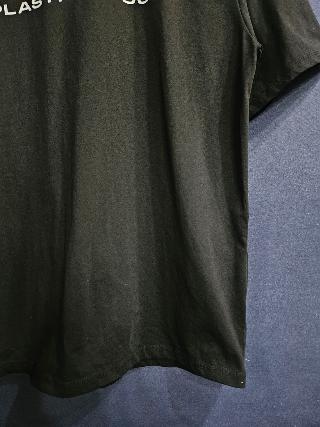 플라스틱 프로덕트 프린팅 블랙 남성 오버핏 95~100 반팔티  상품이미지5