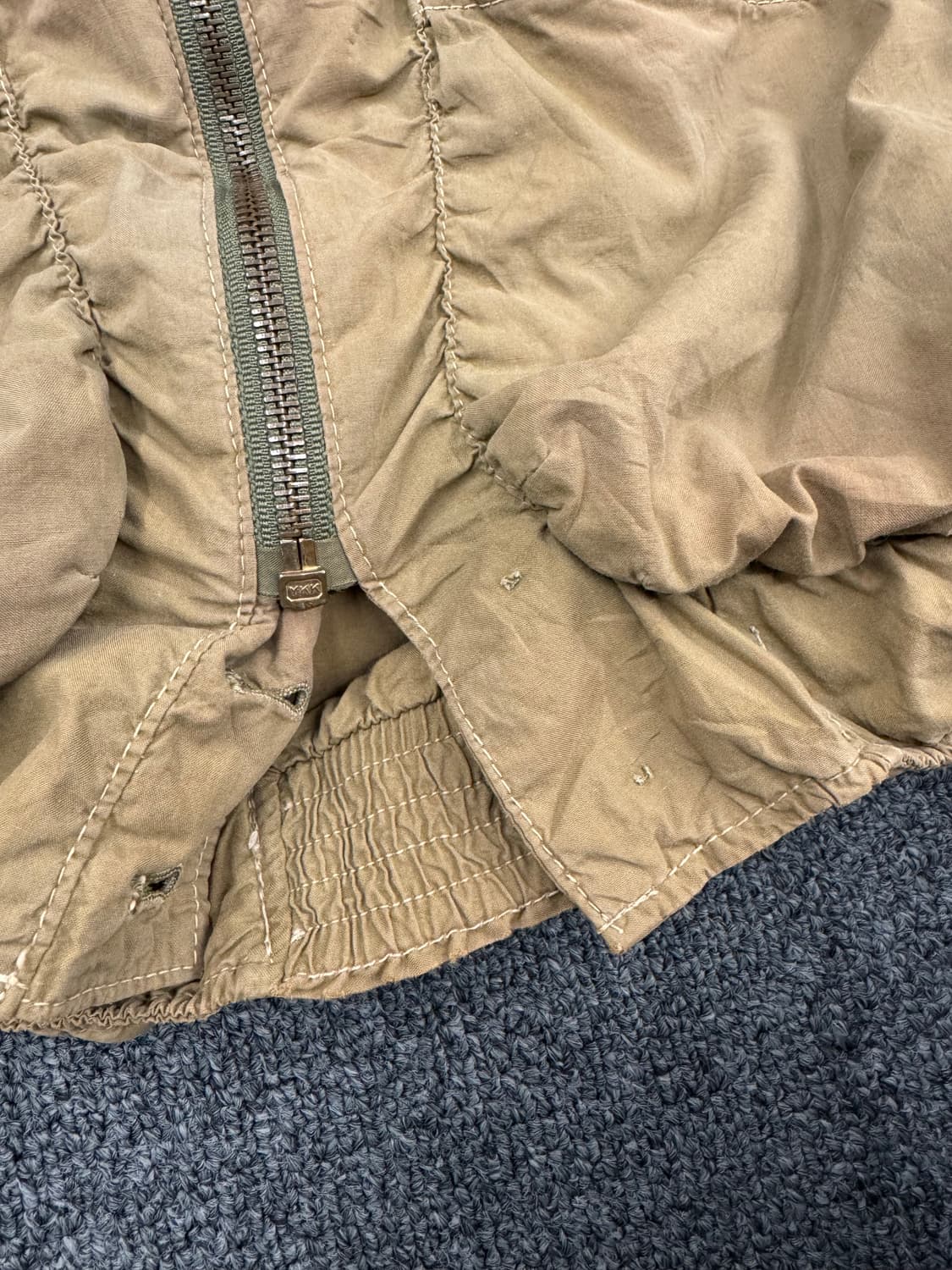 M)Japanese vintage 셔링 베이지 자켓 상품이미지5