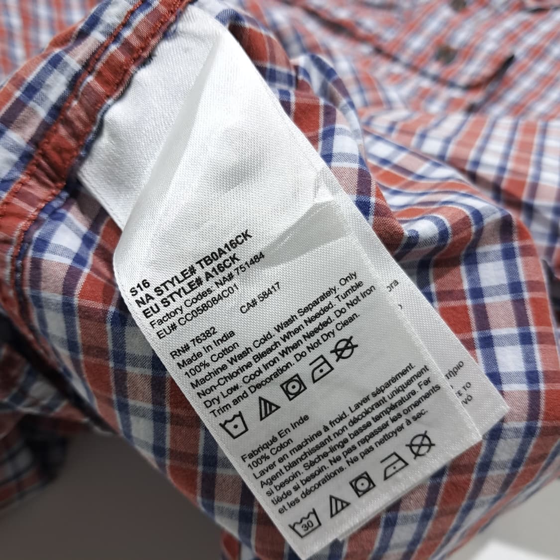 CL945 M 팀버랜드 슬림핏 클래식 체크 레드블루 셔츠 상품이미지6