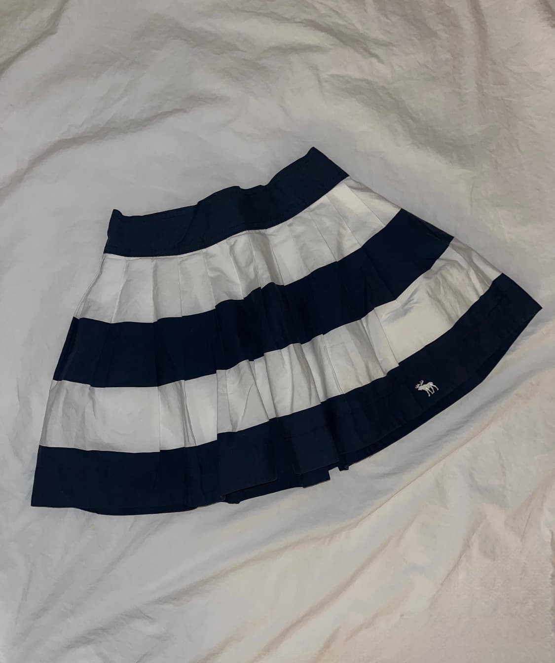 아베크롬비 네이비 스트라이프 줄무늬 플리츠 스커트 치마 상품이미지1