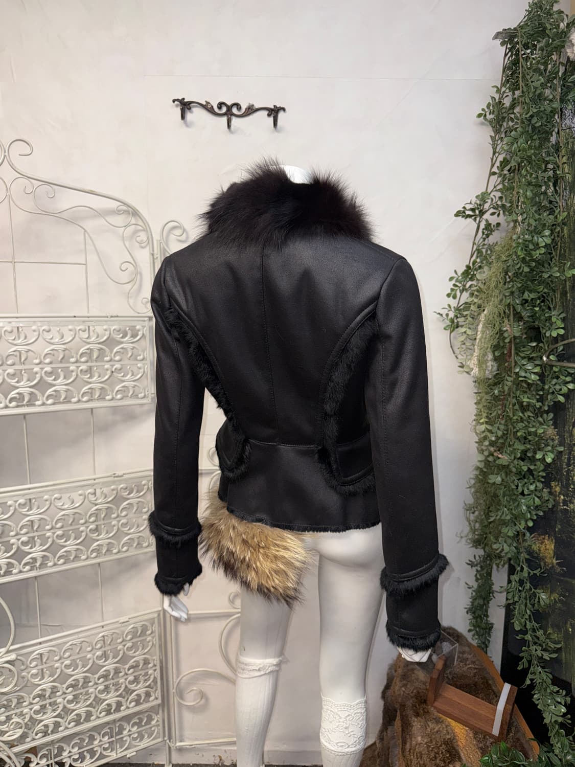 Egoist black rabbit & fox fur mustang 상품이미지2