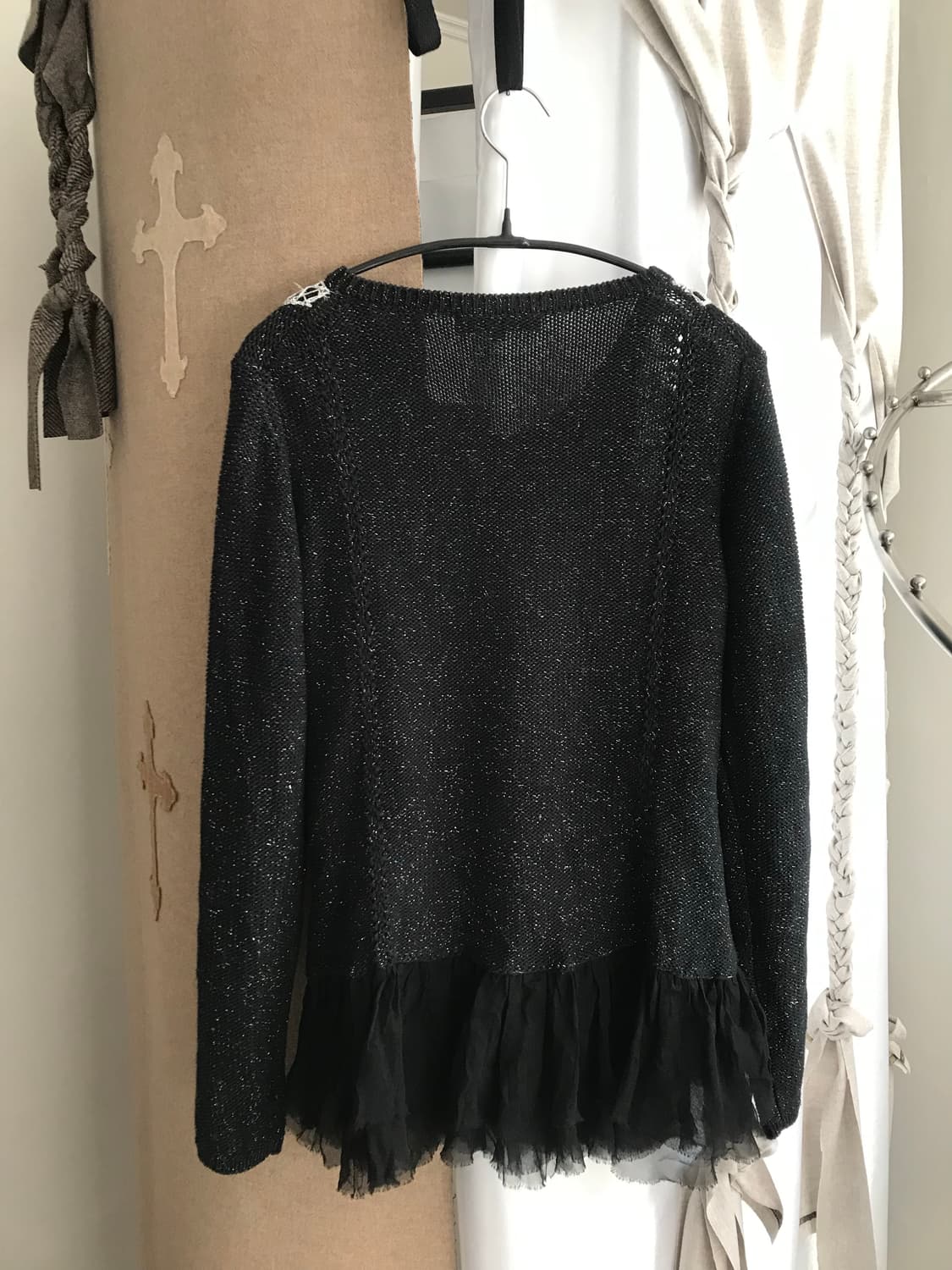 vintage pearl ruffle lace cardigan 상품이미지6