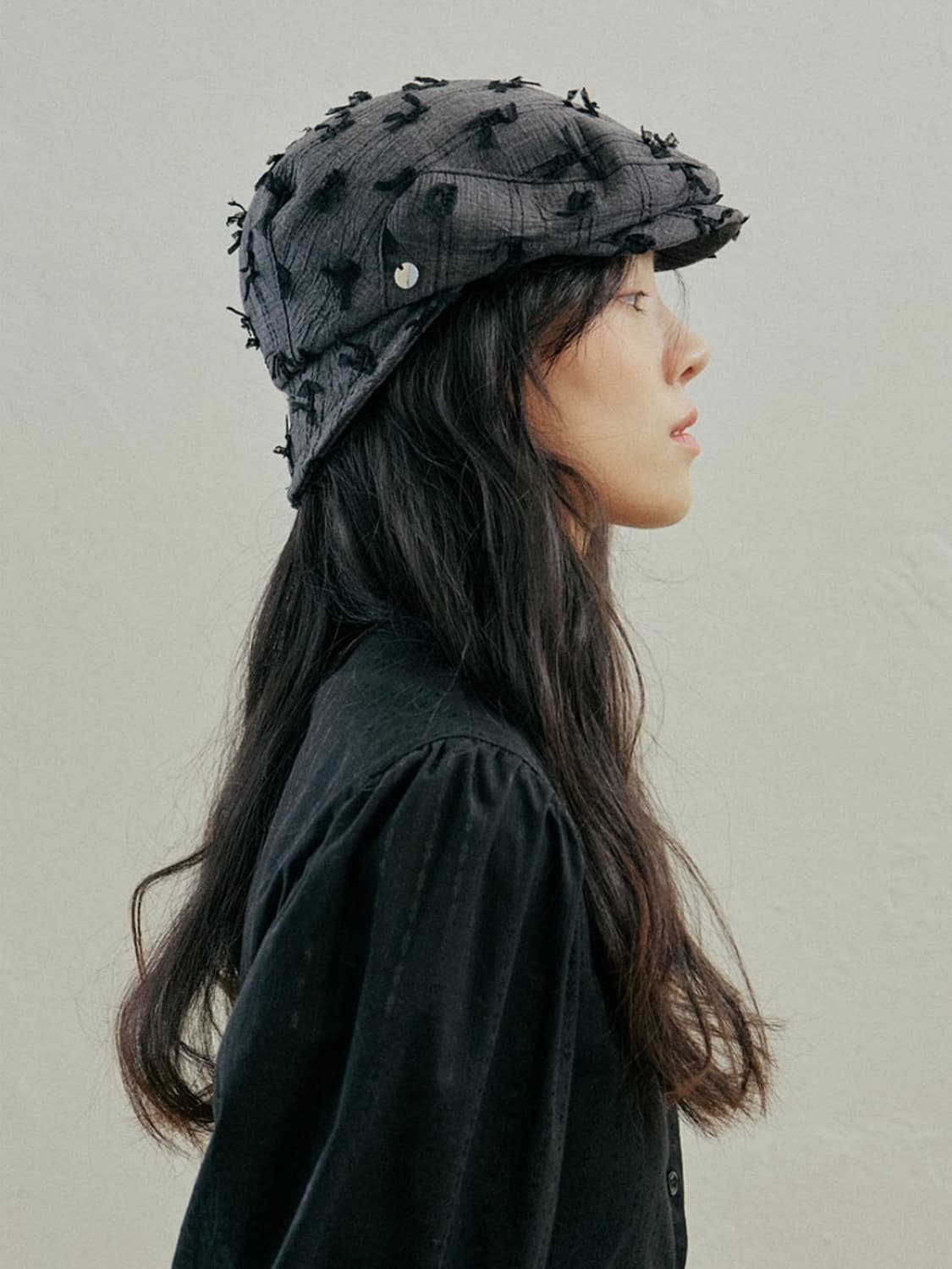 호쿠스포쿠스 Dirty Ribbon Cap_Charcoal 상품이미지6