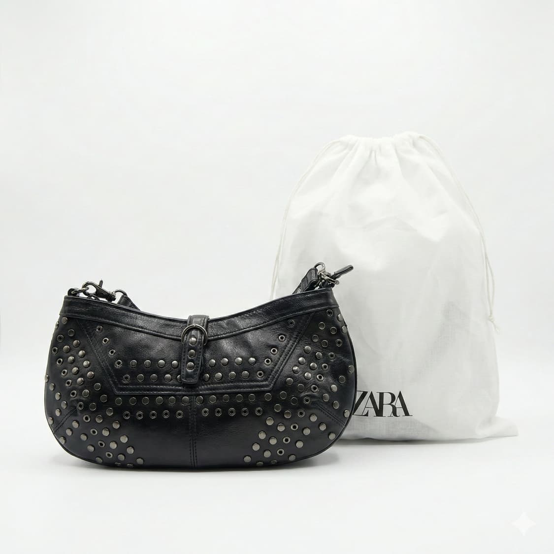 미사용 자라 스터드 숄더백 락시크 6016/611 발렌시아가 시티백 느낌 상품이미지2