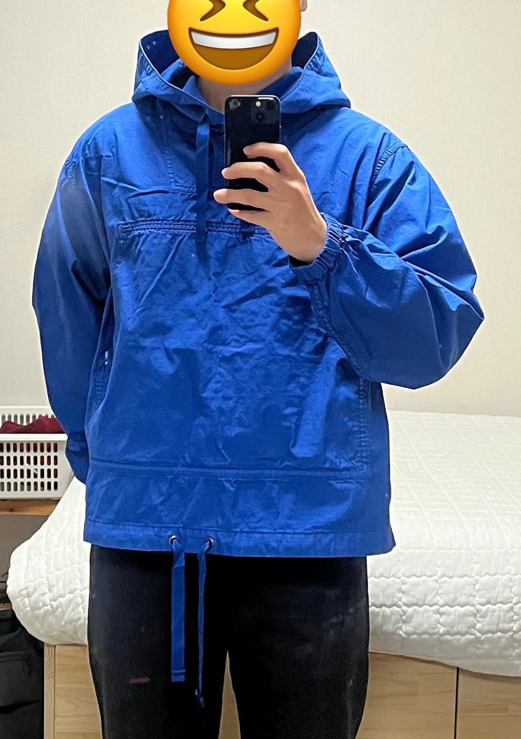 (새상품) 빔즈플러스 가먼트다잉 스모크 아노락 후드티 상품이미지8