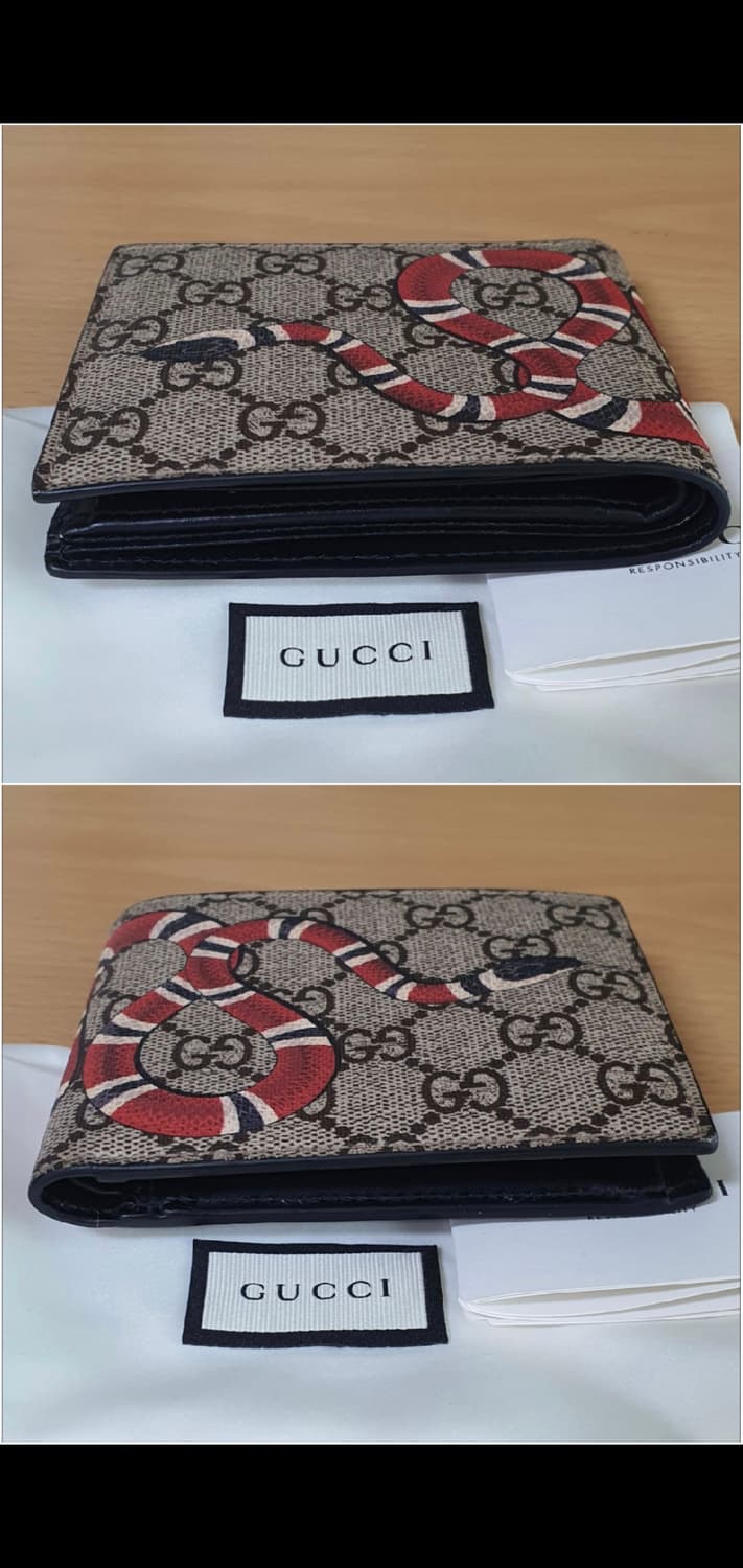 구찌 스네이크 코인 지갑/반지갑 새상품급 정품(감정O) 상품이미지7