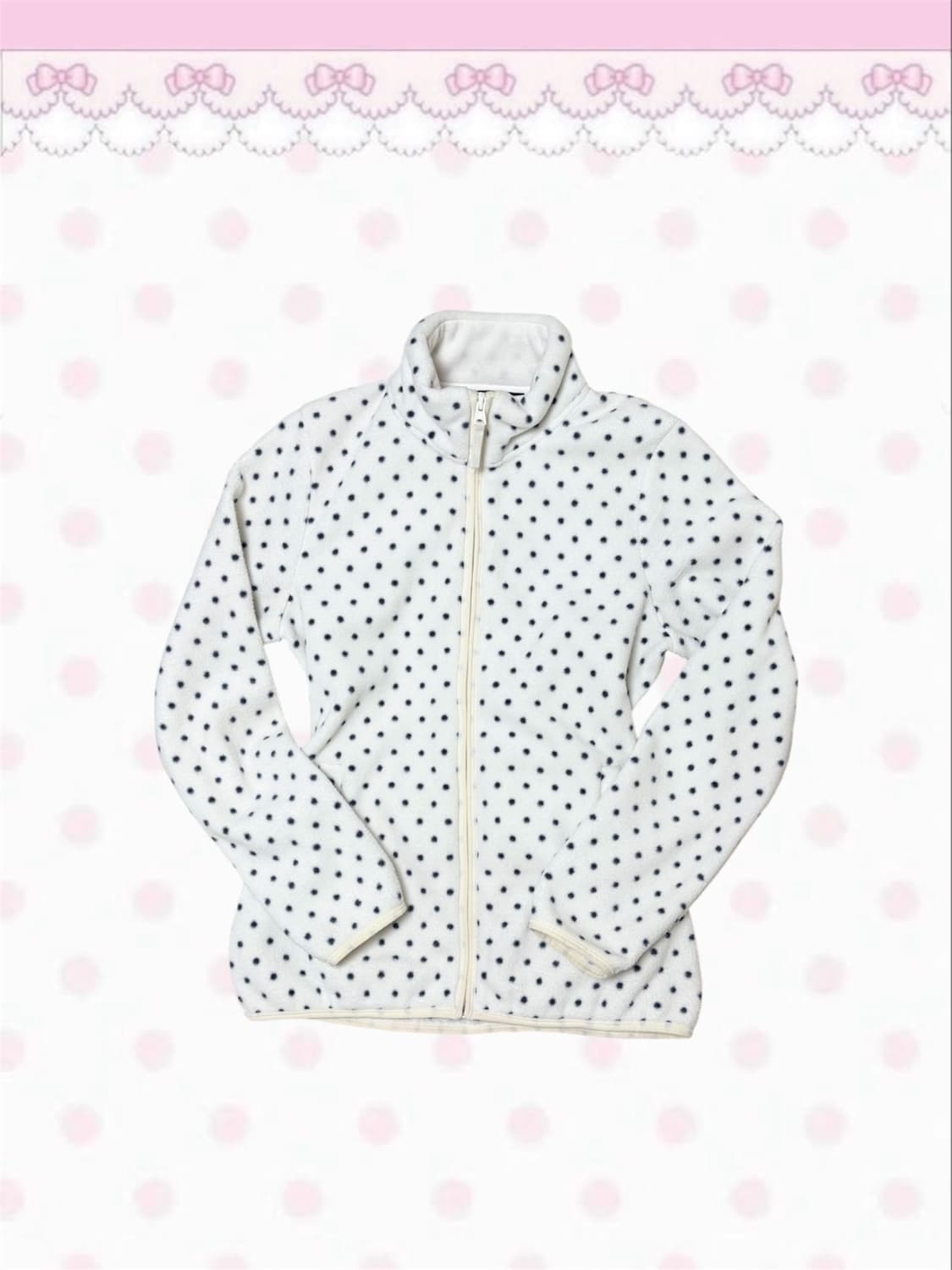 빈티지 아이보리 도트 폭닥 플리스 상품이미지1