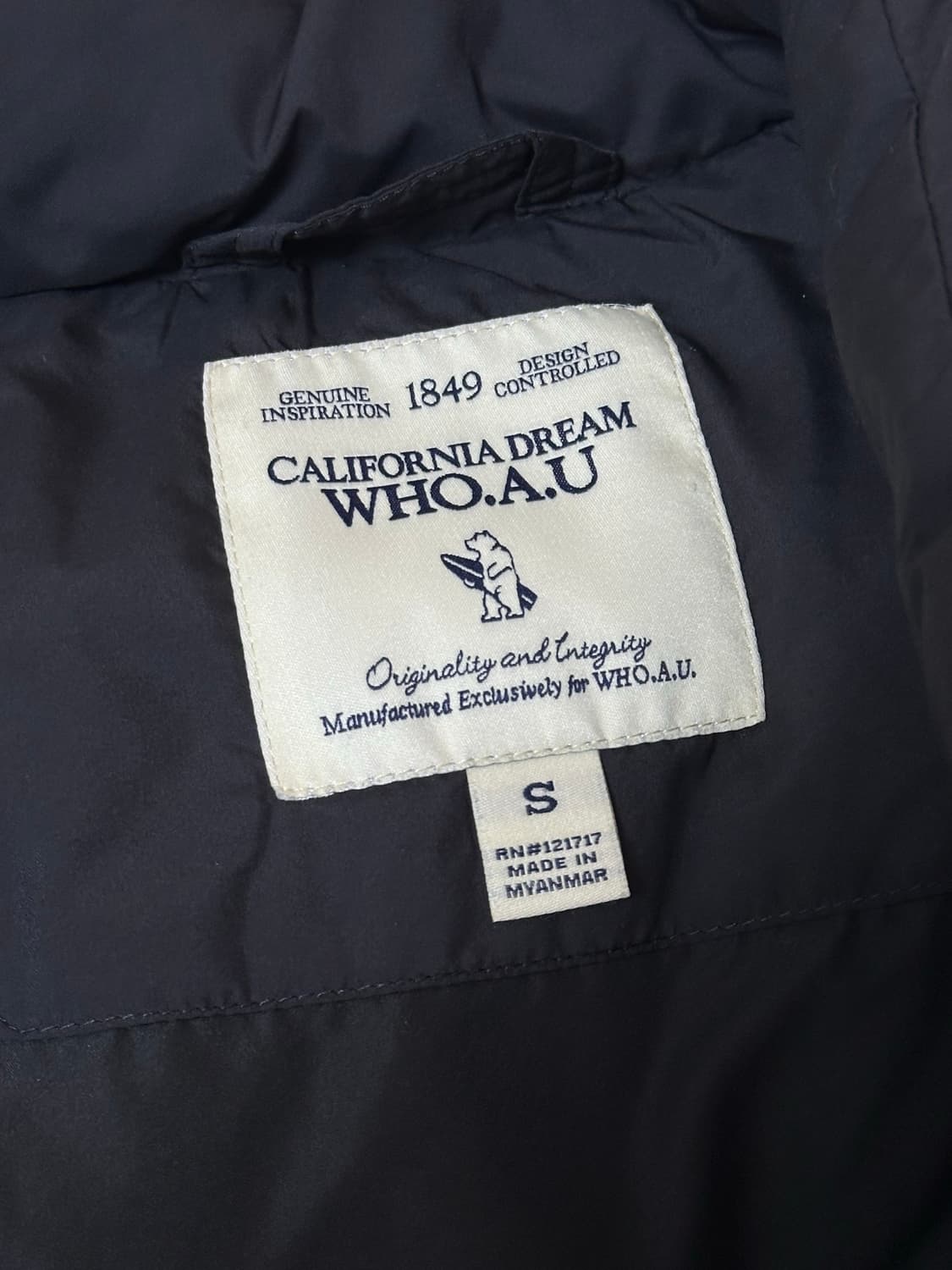 후아유 여성 블랙 숏패딩 S 상품이미지3