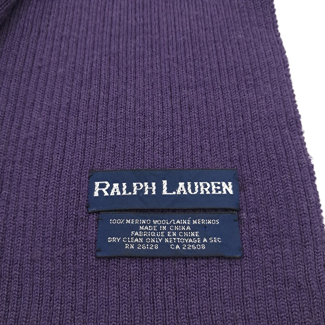 MX288 폴로 랄프로렌 퍼플 메리노울 니트 목도리 머플러 상품이미지6