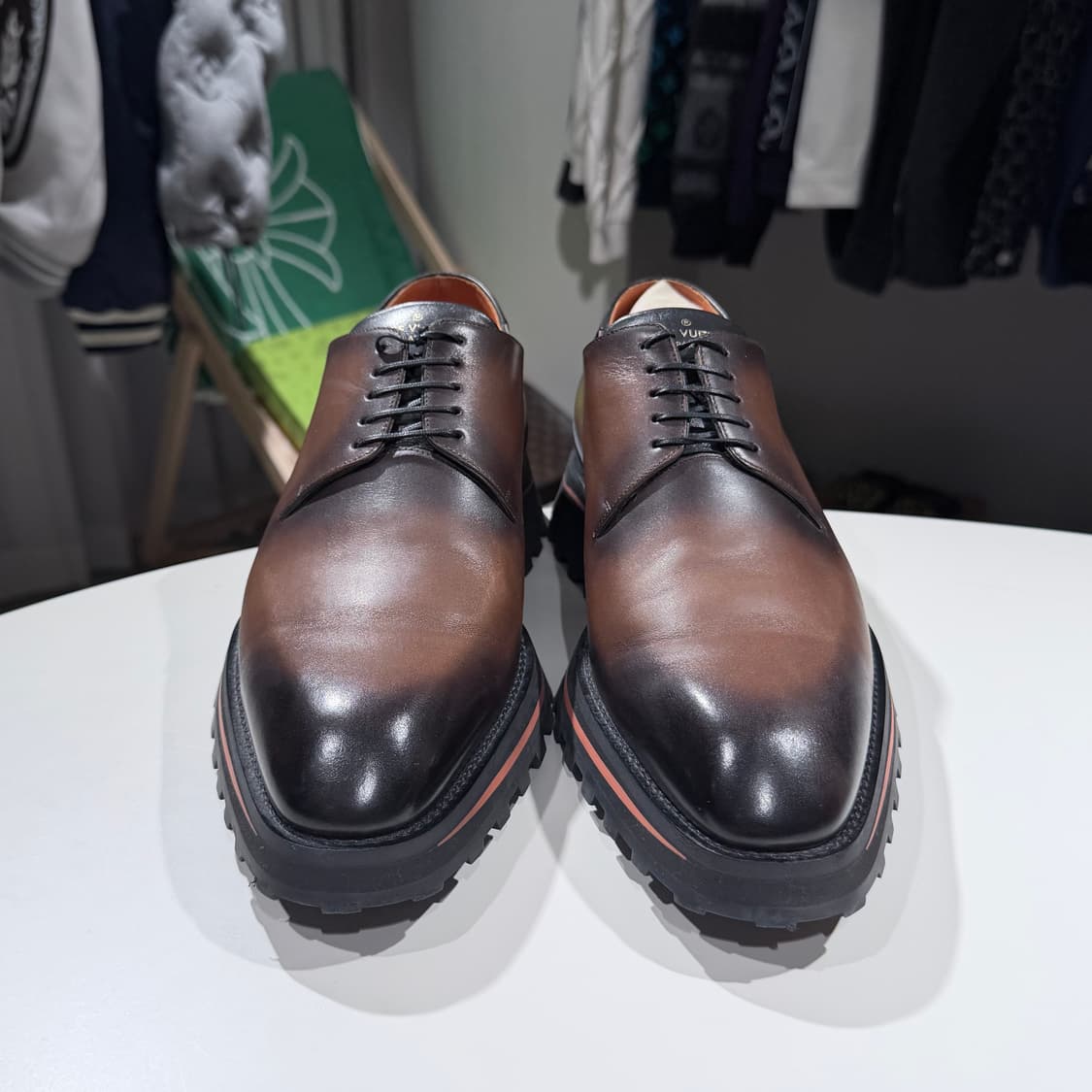 (A/8.5) / 루이비통 더비 클리퍼 카프스킨 코냑 브라운 구두 로퍼 상품이미지3