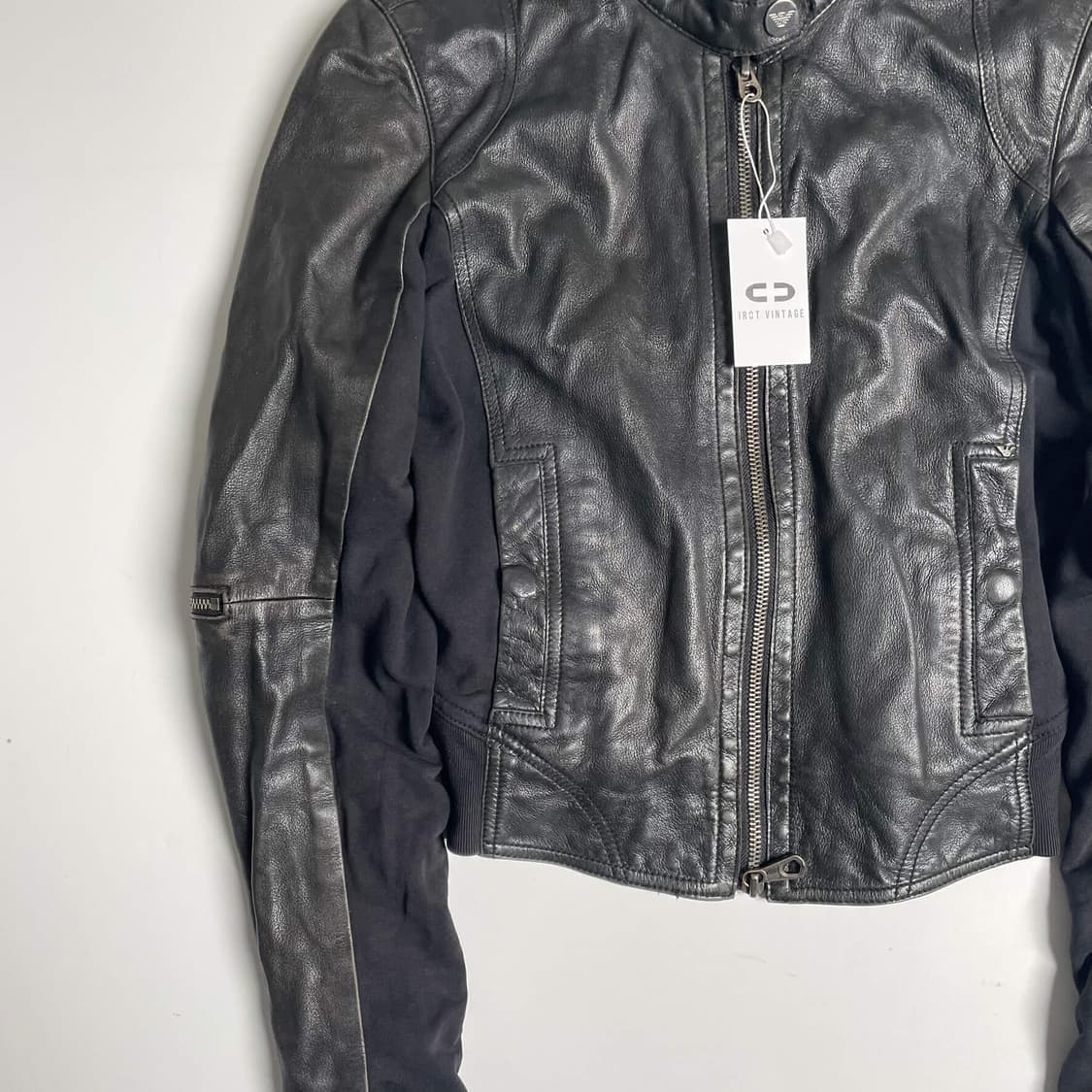 Armani jeans 레더&져지 자켓 (italy)   상품이미지4