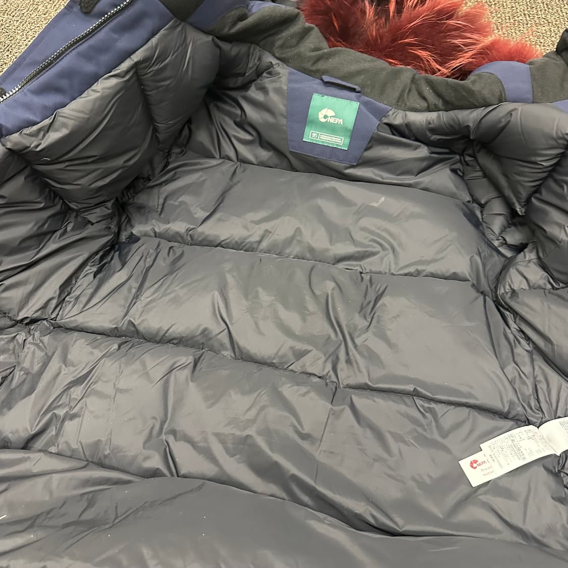 NEPA 네파 여성 구스다운 롱패딩 네이비 95사이즈 상품이미지7