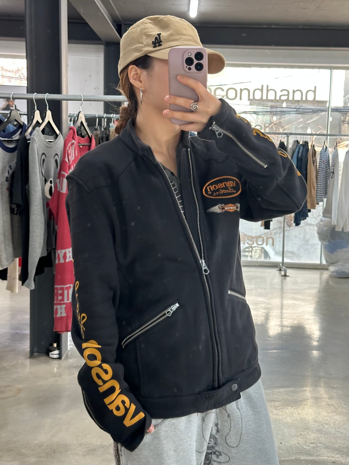 벤슨 모토사이클 투웨이 스웻 라이더자켓 상품이미지4