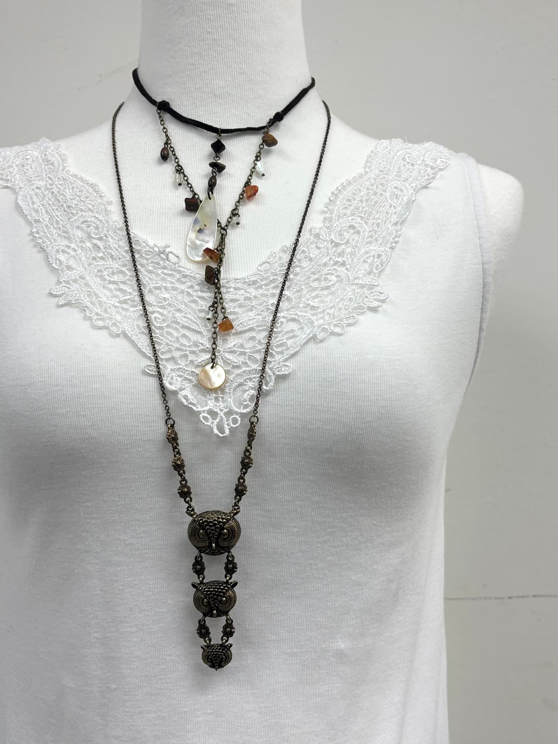 빈티지 보헤미안 목걸이 세트 상품이미지1