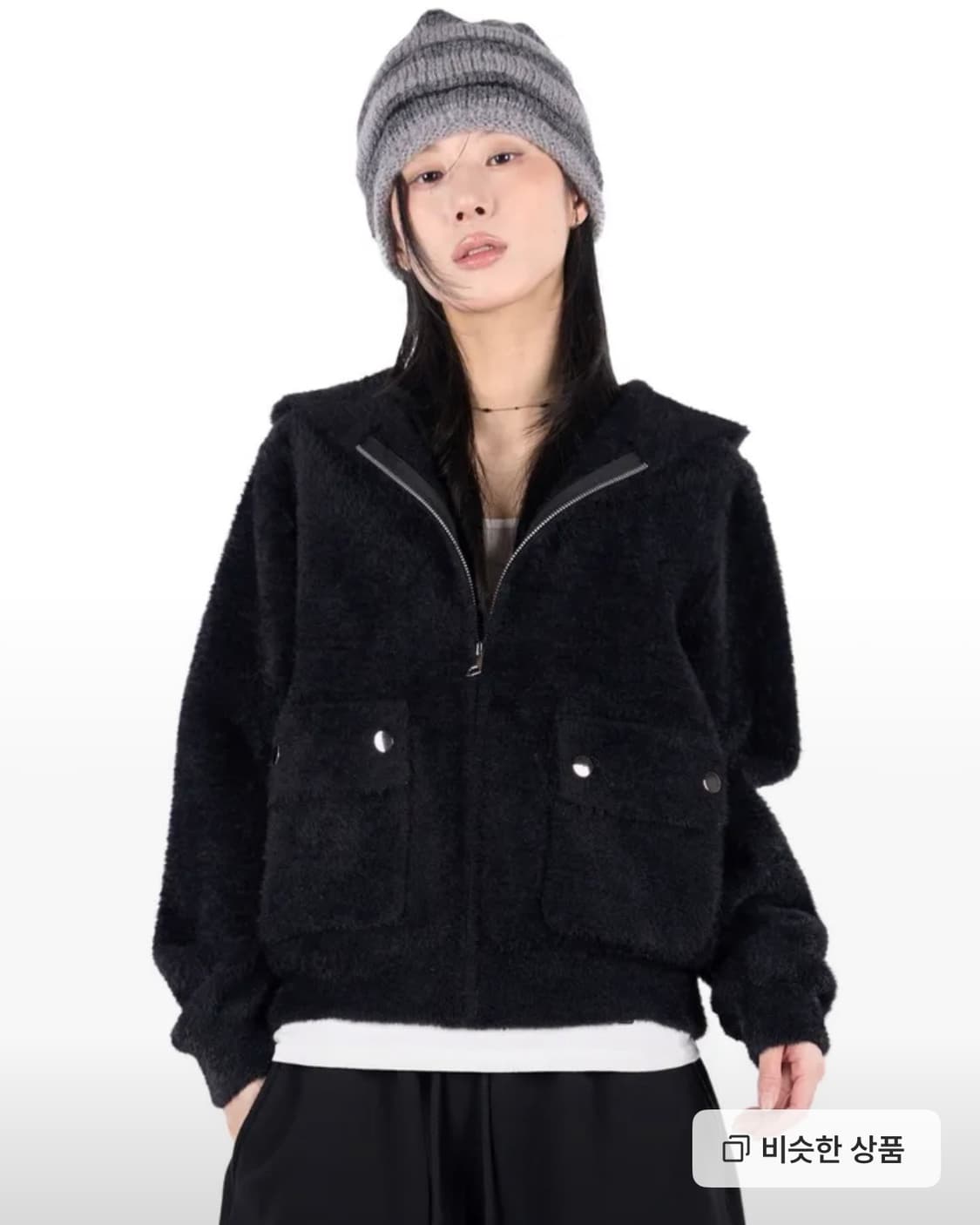 릿킴 퍼 포켓 후드집업 FLAP POCKET FUR HOOD ZIP-UP 상품이미지1