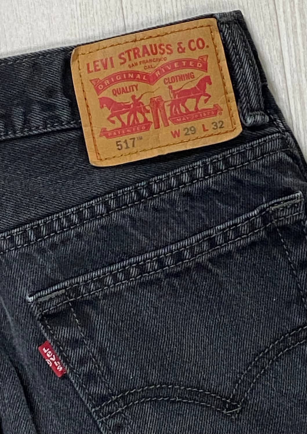 리바이스 517 부츠컷 흑청 블랙 상품이미지4