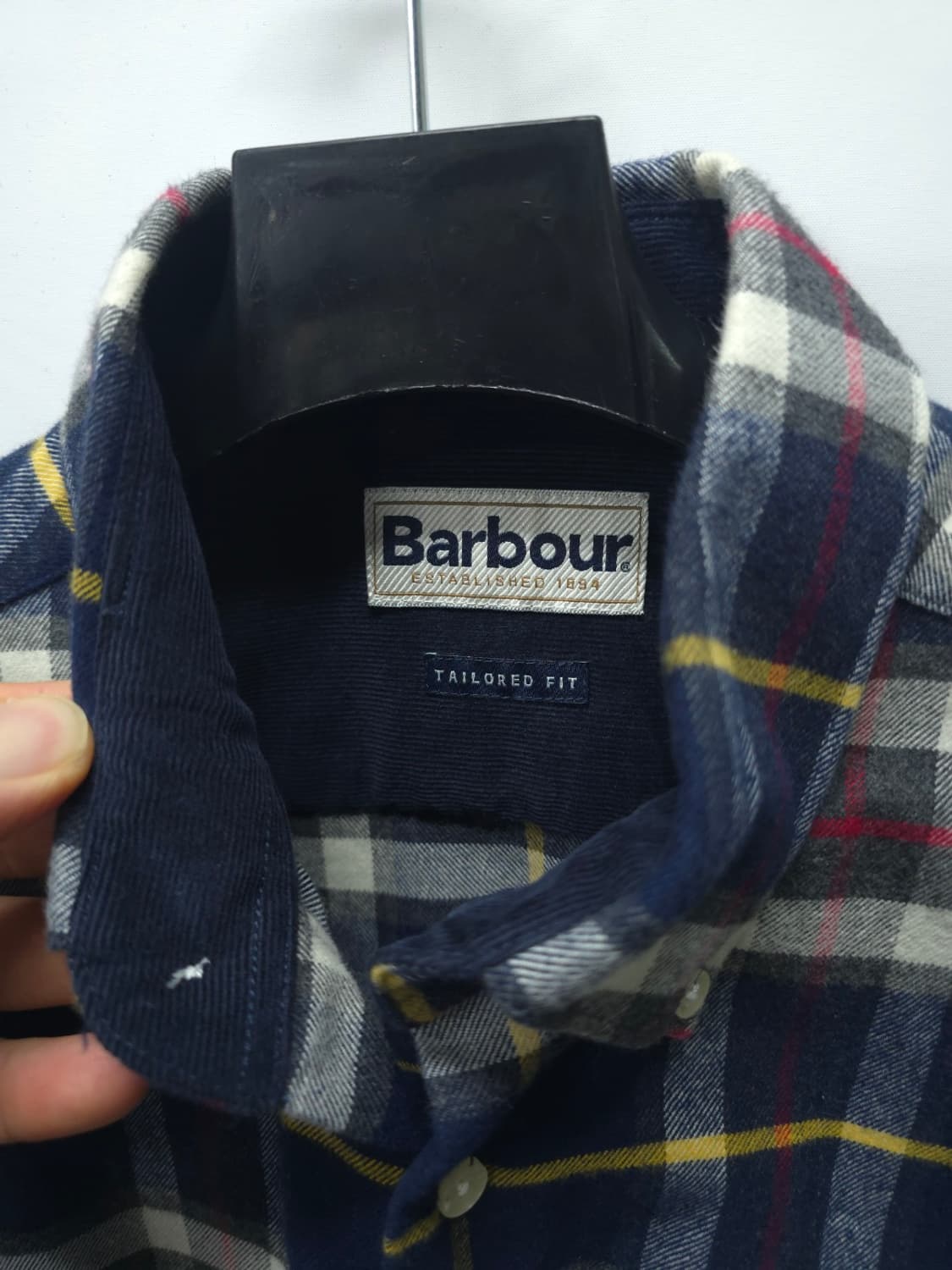 바버 테일러드 핏 타탄 체크플란넬 셔츠 (남성95) 상품이미지5