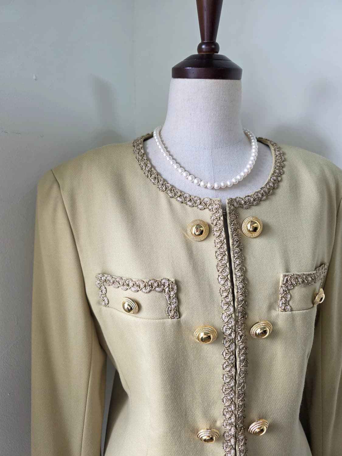 레이스테이핑 금장 더블 자켓 상품이미지3