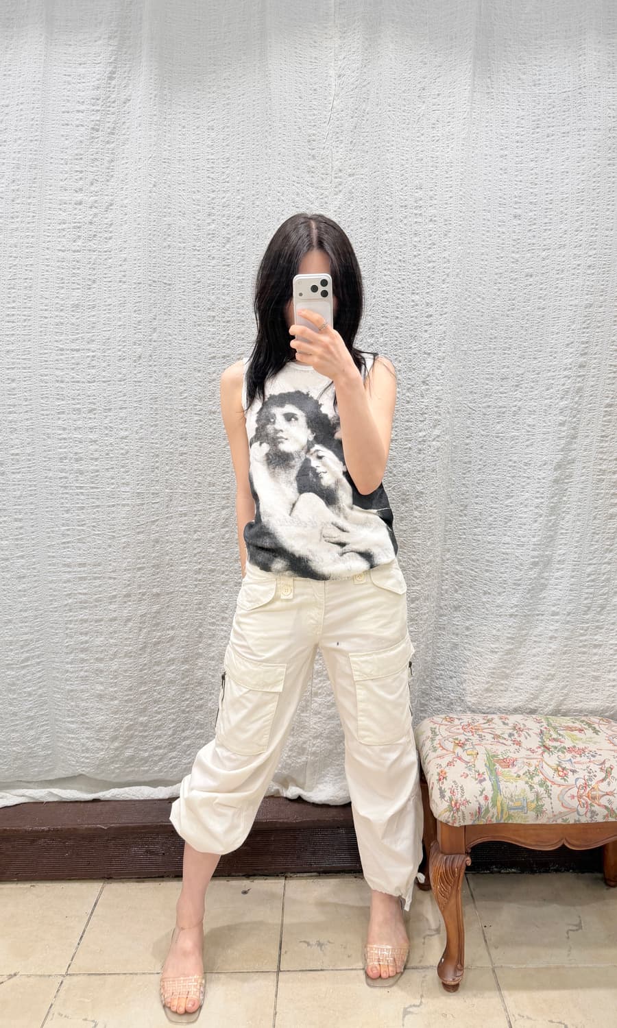 White cargo 2-way pants 상품이미지6