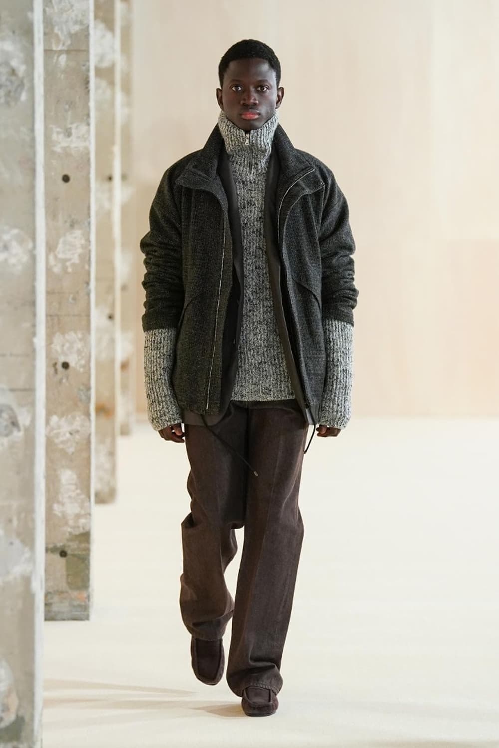 Auralee 하드 트위스트 데님팬츠 브라운 상품이미지3