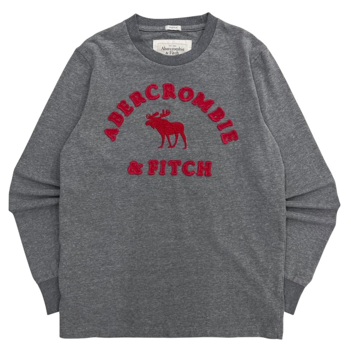 아베크롬비 레드 순록 그레이 롱슬리브 S 상품이미지2