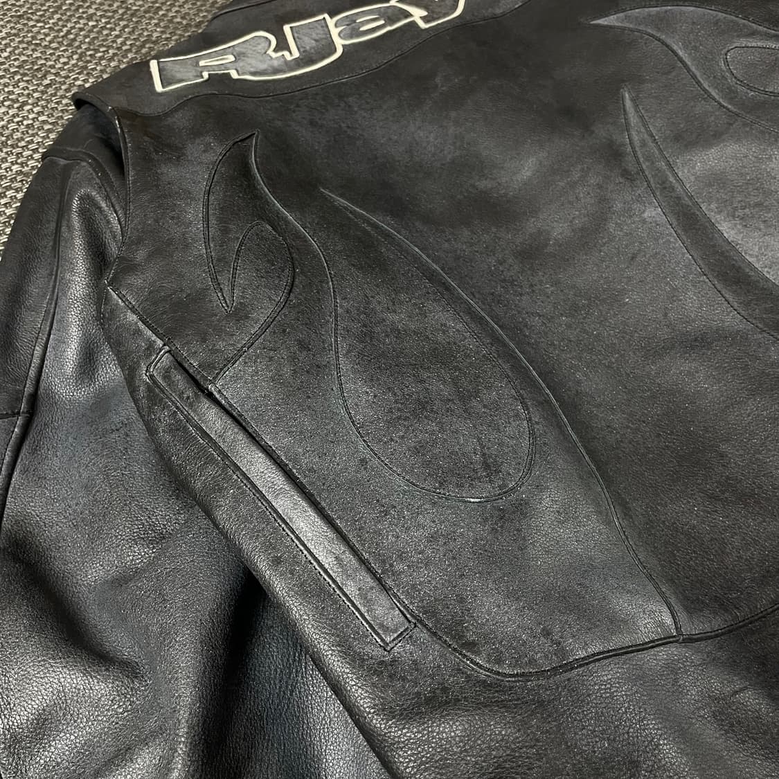 빈티지 RJ 바이커 레더 자켓 L 상품이미지9