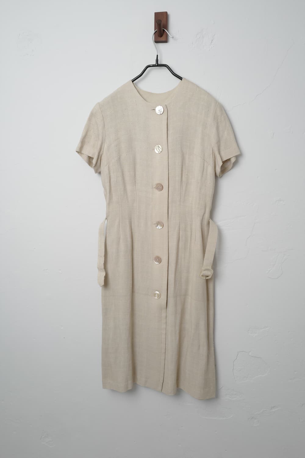 1930s 유로 빈티지 린넨 원피스 상품이미지4
