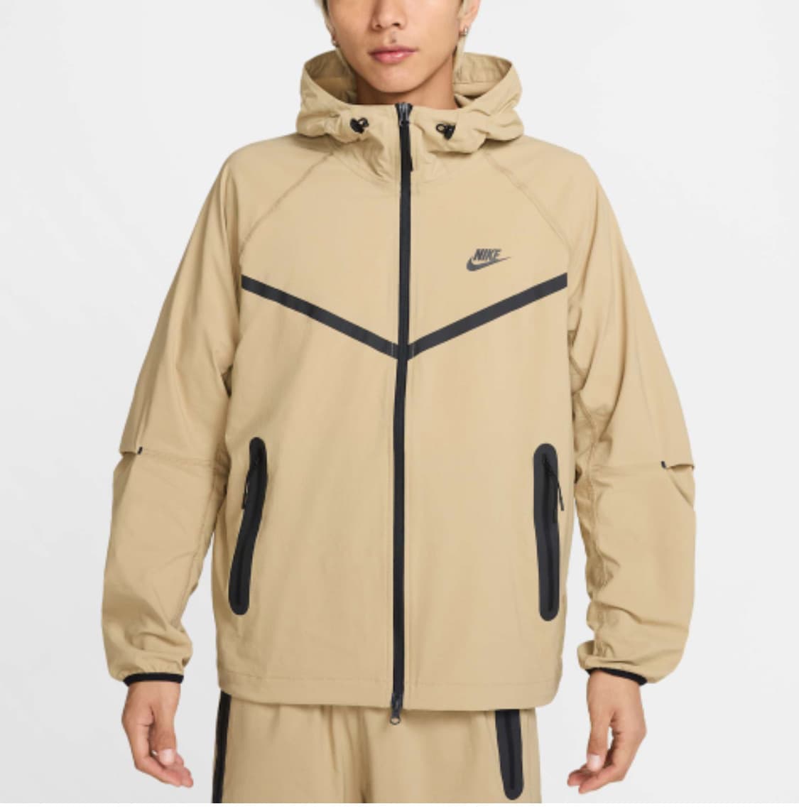 나이키 테크팩 경량 윈드러너 신축성 우븐 바람막이 자켓 100 L 베이지 상품이미지2