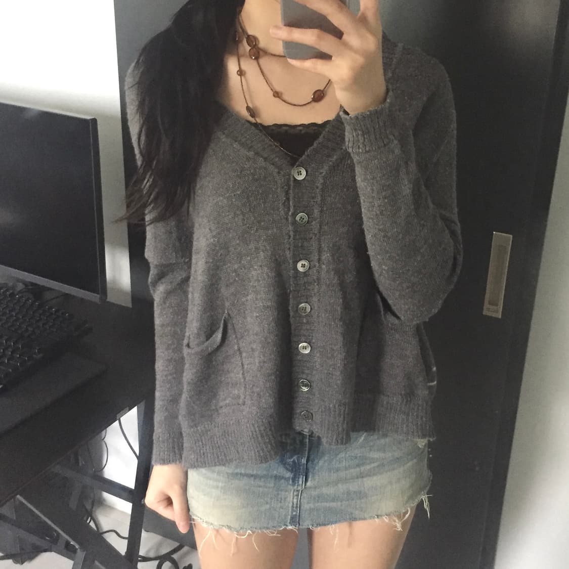 First 백 스프라이트 베이직 하구미 가디건 상품이미지4